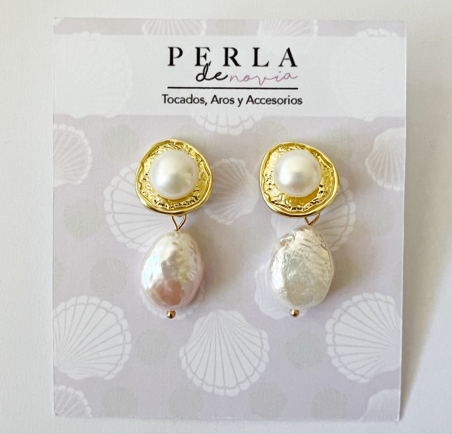 [PREVENTA] Aros dorados con perla